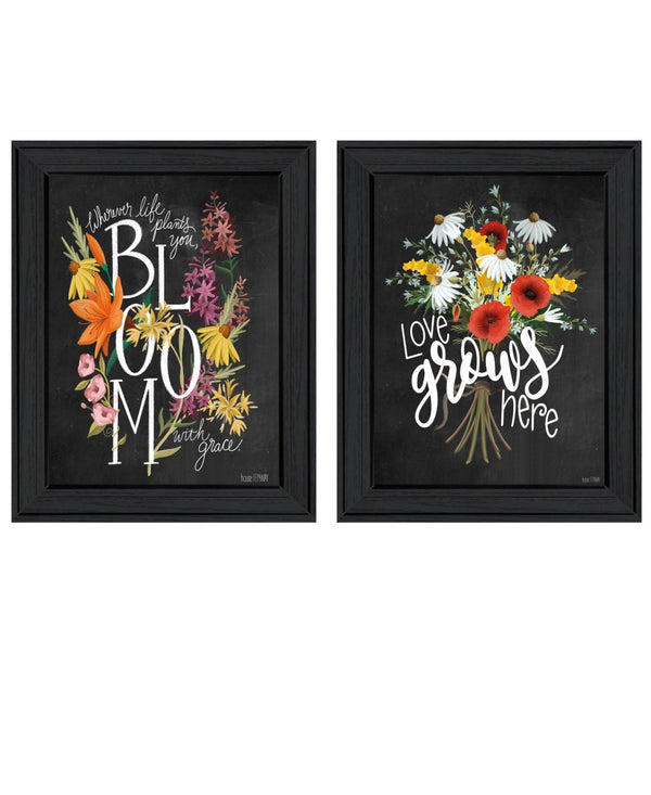 HomeRoots Set of Two Rustic Framed Wall Art Prints - Modern Farmhouse Decor for a Cozy Home Ambiance Charcoal 31 x 19 407971
