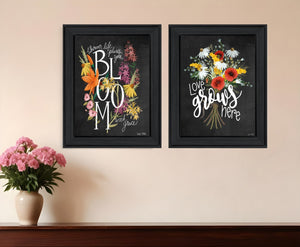 HomeRoots Set of Two Rustic Framed Wall Art Prints - Modern Farmhouse Decor for a Cozy Home Ambiance Charcoal 31 x 19 407971