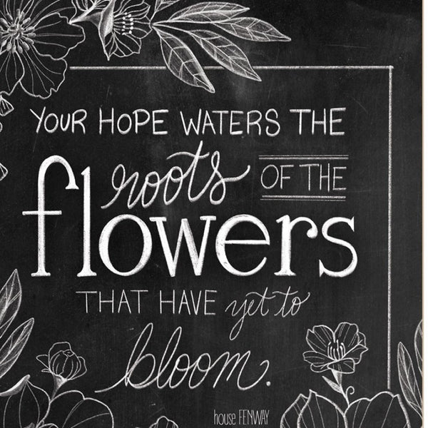 HomeRoots Set of Two Vintage Chalkboard Bloom Prints - Rustic Framed Wall Art for Timeless Farmhouse Charm White 29 x 18 407976