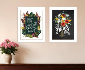 HomeRoots Set of Two Framed Prints with Rustic Wood Design for Modern Farmhouse Wall Décor and Style White 31 x 19 407979