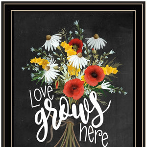 HomeRoots Set of Two Framed Prints with Rustic Wood Design for Modern Farmhouse Wall Décor and Style Black and Gold 29 x 18 407980