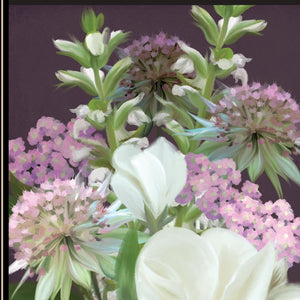 Homeroots Set Of Two Lilac And Wild Plum Bouquet Black Framed Print Wall Art Black And Gold Wood Print 407987