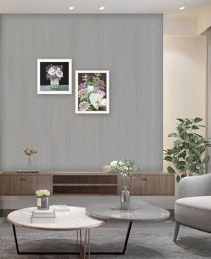 Homeroots Set Of Two Lilac And Wild Plum Bouquet White Framed Print Wall Art White Wood Print 407988