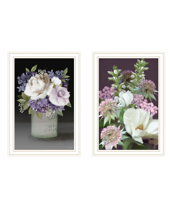 HomeRoots Set of Two Lilac & Wild Plum Framed Prints - Rustic Wall Art for Modern Farmhouse Décor 407994