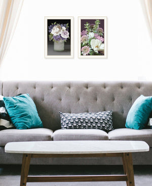 HomeRoots Set of Two Lilac & Wild Plum Framed Prints - Rustic Wall Art for Modern Farmhouse Décor 407994