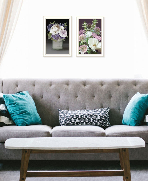 HomeRoots Set of Two Lilac & Wild Plum Framed Prints - Rustic Wall Art for Modern Farmhouse Décor 407994