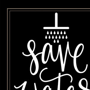 Homeroots Set Of Two Clean Or Shower Together Black Framed Print Bathroom Wall Art Black And Gold Wood Print 407996