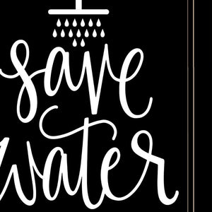 Homeroots Set Of Two Wash Up Black Framed Print Bathroom Wall Art  Wood Print 407998