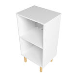 Manhattan Comfort Essex Mid-Century Modern Nightstand White and Zebra 407AMC176