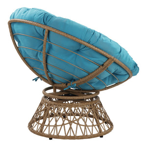 OSP Home Furnishings Papasan Chair Blue