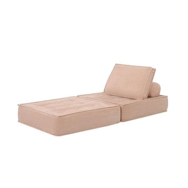 English Elm 33.4 Inch Modular Corduroy Lounge Chair with Spring Cushions for Compact Living Spaces Pink W3975P455221
