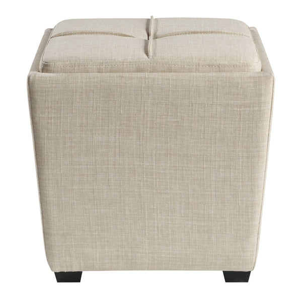 OSP Home Furnishings Rockford Storage Ottoman Cream