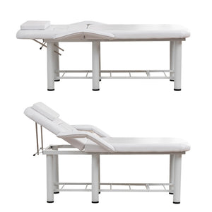 English Elm Professional Spa Treatment Bed with Pu Leather Cushion Steel Frame and Storage Shelf W1422P365690