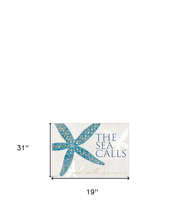 HomeRoots Set of Two Mermaid Kisses Starfish Wishes Framed Wall Art for Coastal Farmhouse Decor Charm White and Gold 408010