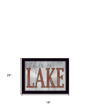 Homeroots Set Of Two Lake Life Is Better 3 Black Framed Print Wall Art Black Wood Print 408014