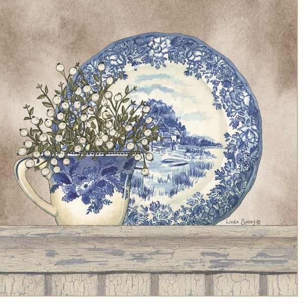 Homeroots Set Of Two The Farmhouse Blues 1 White Framed Print Wall Art White Wood Print 408022