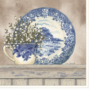 Homeroots Set Of Two The Farmhouse Blues 1 White Framed Print Wall Art White Wood Print 408022