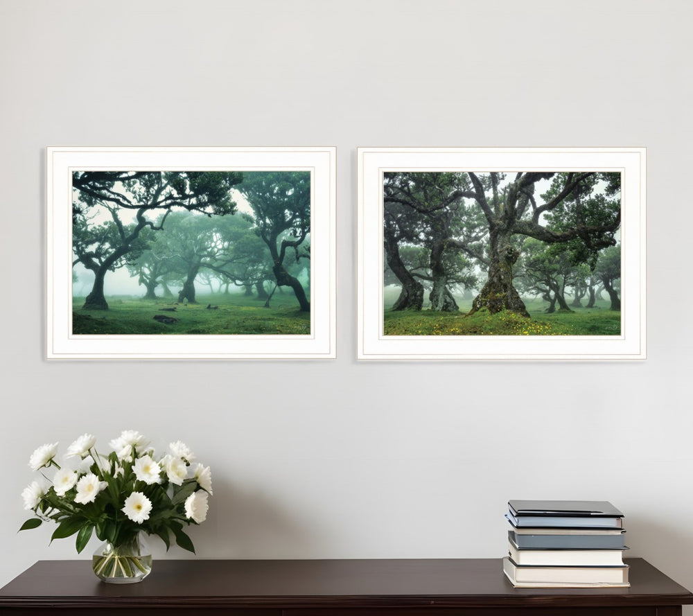 HomeRoots Set of Two Enchanted Forest Framed Prints - Rustic Charm Meets Modern Style for Any Room 408031