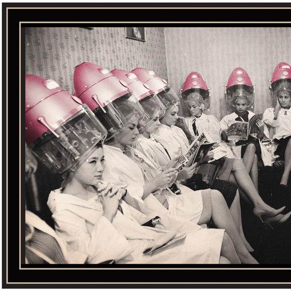 Homeroots Set Of Two The Salon Black Framed Print Wall Art Black And Gold Wood Print 408053