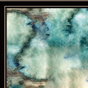 Homeroots Set Of Two Earth Tones I And Sea Ii 1 Black Framed Print Wall Art Black And Gold Wood Print 408069