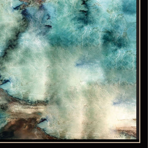 Homeroots Set Of Two Earth Tones I And Sea Ii 1 Black Framed Print Wall Art Black And Gold Wood Print 408069