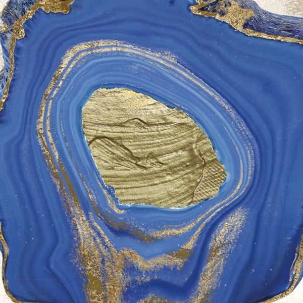 Homeroots Set Of Two Perisse Cobalt 2 White Framed Print Wall Art White Wood Print 408072