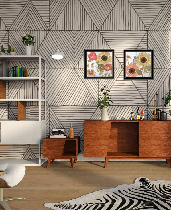 Homeroots Set Of Two Earth To Petals 1 Black Framed Print Wall Art Black And Gold Wood Print 408075