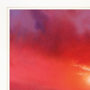 Homeroots Set Of Two Sunset White Framed Print Wall Art White Wood Print 408079