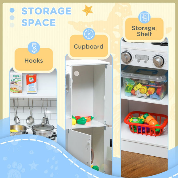 English Elm Qaba Pretend Play Kitchen Set for Kids with Chalkboard Ice Maker and 5 Accessories W2225P249826