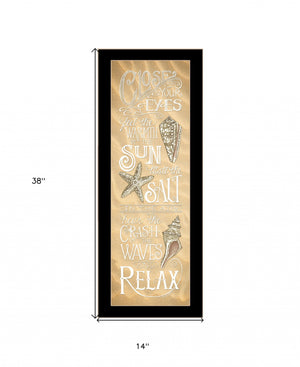 Homeroots Close Your Eyes 1 Black Framed Print Wall Art  Wood Print 408095