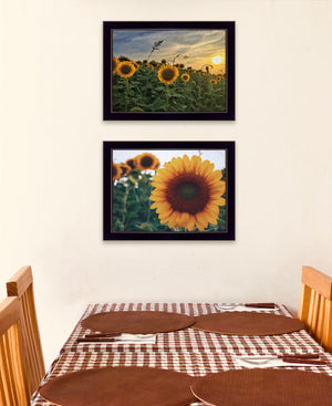 Homeroots Set Of Two Midwest Living 4 Black Framed Print Wall Art  Wood Print 408175