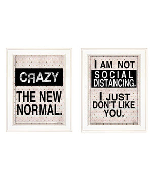 HomeRoots Set of Two Modern Farmhouse Framed Print Wall Art for Stylish Home Décor and Easy Installation White 408176