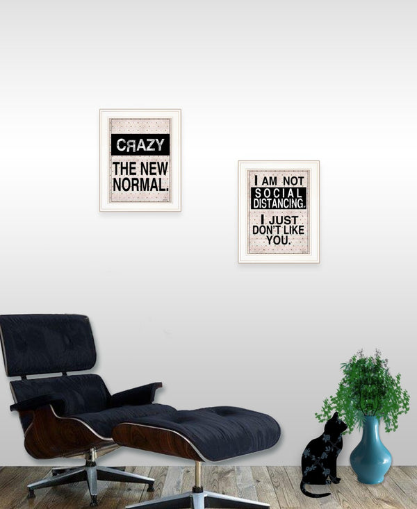 HomeRoots Set of Two Modern Farmhouse Framed Print Wall Art for Stylish Home Décor and Easy Installation White 408176