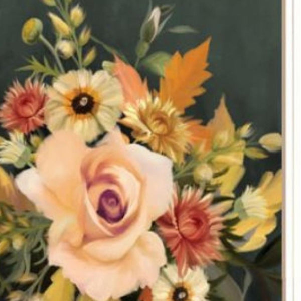 HomeRoots Set of 3 Rectangle Wood Assorted Bouquet Wall Art Panels for Modern Farmhouse Decor & Style 408197