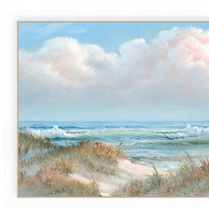 Homeroots Set Of Two The Seascape 1 White Framed Print Wall Art  Wood Print 408206