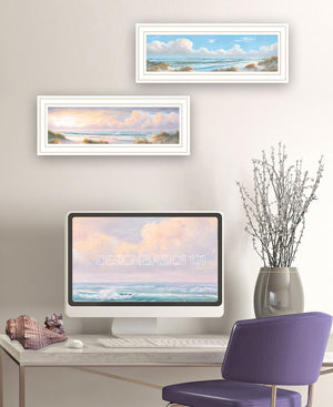 Homeroots Set Of Two Nautical Boat 1 White Framed Print Wall Art  Wood Print 408207