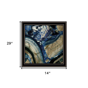 Homeroots Set Of Two Geode Reef Pleasure 2 Black Framed Print Wall Art  Wood Print 408232