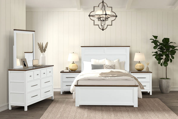 English Elm Contemporary Glam Nightstand Glossy White Lacquer Chrome Legs Dovetail Drawer Bedroom Dark Brown,White B2741P435881
