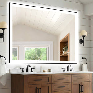 English Elm 48X36 Frameless Led Smart Bathroom Mirror - Dimmable, Anti-Fog, Energy-Efficient With Easy Install T3757P346993