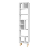 Manhattan Comfort Essex Mid-Century Modern Bookcase White and Zebra 408AMC176