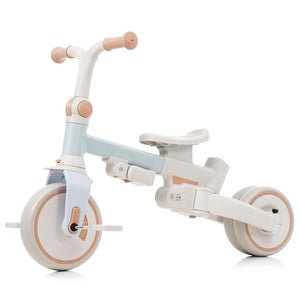 English Elm 7 in 1 Convertible Toddler Trike Aluminum Foldable Push Bike with Canopy for Ages 1 to 6 Blue N726P248345C