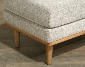 English Elm Wallace & Bay - Tan Chair Ottoman - Mid-Century Modern Tan Accent Footrest with Solid Wood Frame, Easy-Care Fabric, 31"W 20"D 18"H B2709P212477