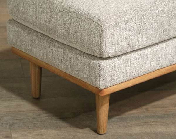 English Elm Wallace & Bay - Tan Chair Ottoman - Mid-Century Modern Tan Accent Footrest with Solid Wood Frame, Easy-Care Fabric, 31"W 20"D 18"H B2709P212477