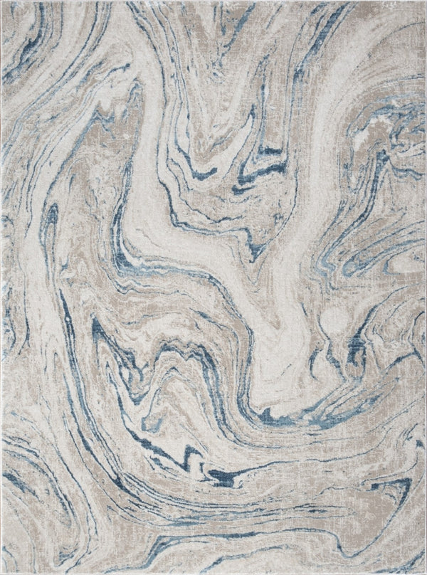 English Elm Elegance Ivory/Beige 2x3 ft Area Rug - Durable 100% Polyester, Jute Backing, Kid & Pet Friendly, Stain Resistant B186P181063