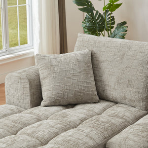 English Elm Chenille Oversized L-Shape Luxury Sectional Sofa - Minimalist Design For Comfort & Style, No Assembly! W2339S00041