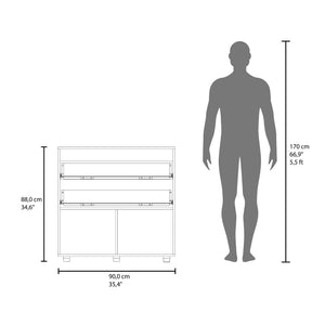 English Elm Aralia Four Drawer Dresser Natural Oak Finish Scandinavian Bedroom Storage B097P474284
