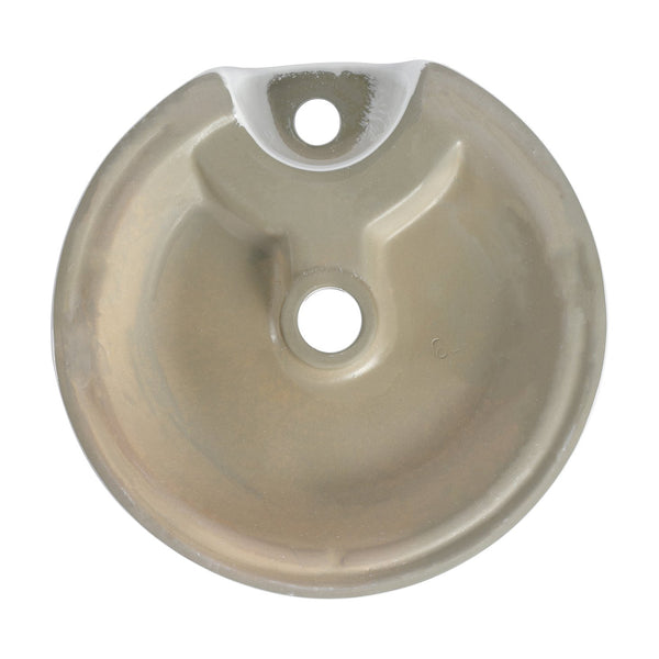 English Elm Ceramic Above-Counter Bathroom Sink Basin - Elegant Glossy White Design For Modern Spaces W999P363287