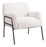 Charleston Accent Chair Cream 109524 Zuo Modern