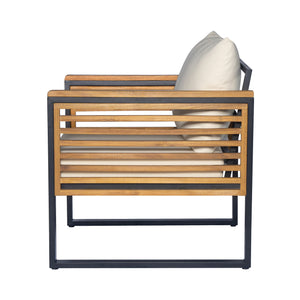 English Elm Christopher Knight Home® - Outdoor 4-Piece Acacia Wood & Metal Patio Sofa Set - Stylish, Weather-Resistant Comfort For Your Space N757S438856B