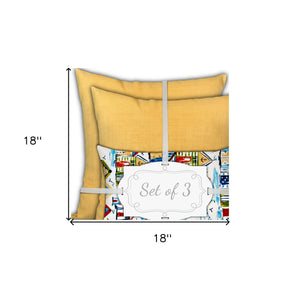 Homeroots 18" X 18" Red And Gold Blown Seam Solid Color Throw Indoor Outdoor Pillow  Uv Protected Polyester 409590